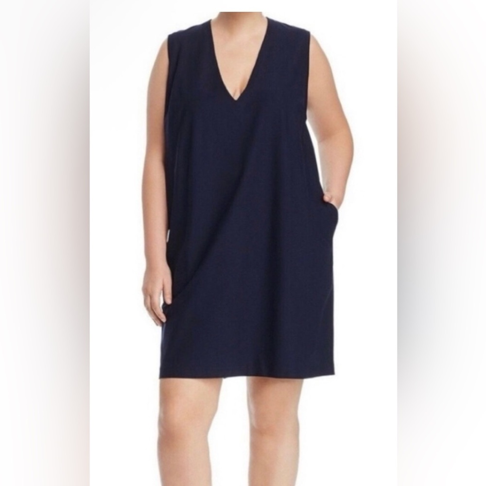 Eileen Fisher Petite Medium Dark Navy Shift Dress
